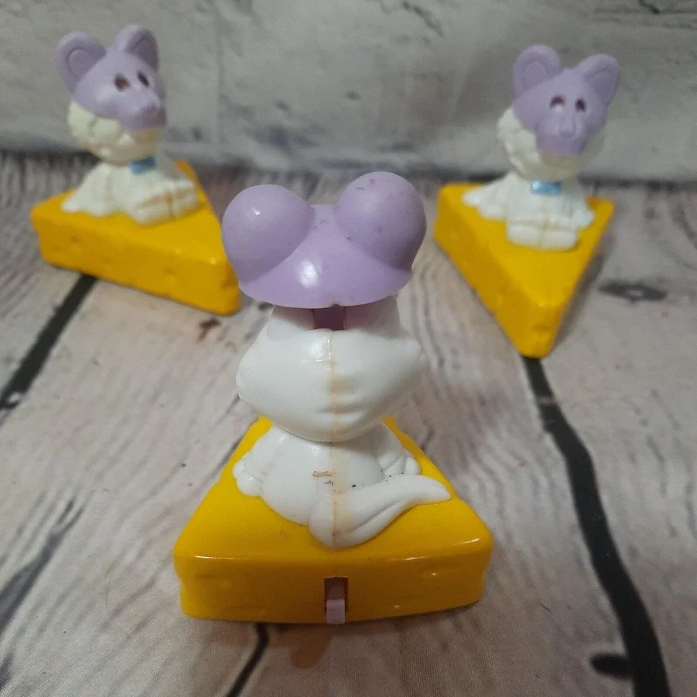 VTG 1987 Hallmark Purr-Tenders‎ Scamp-Purr Lot/3 BK Cheese Cat Mouse Toy Figures